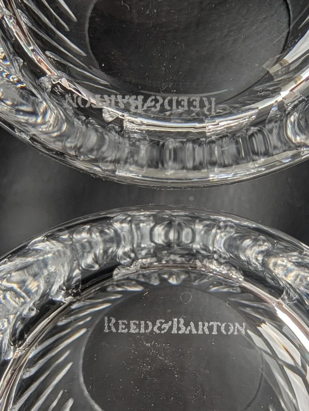 Reed & Barton  Soho Crystal Cut Double Old Fashioned Glasses - Clear (Set of 2)